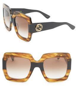 gucci havana honey eyeglasses|gucci 54mm oversized square sunglasses.